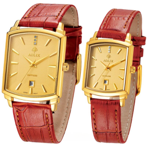 Đồng hồ đôi Aolix AL-9099 dây da chính hãng