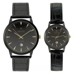 Đồng hồ đôi Aolix AL-9171 dây da chính hãng